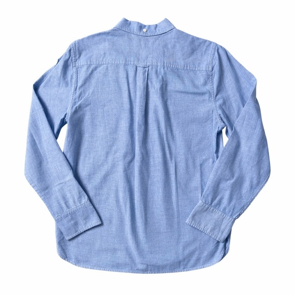 J.Crew Classic Fit Chambray Button Down Shirt Blue Size 6 - Picture 2 of 4